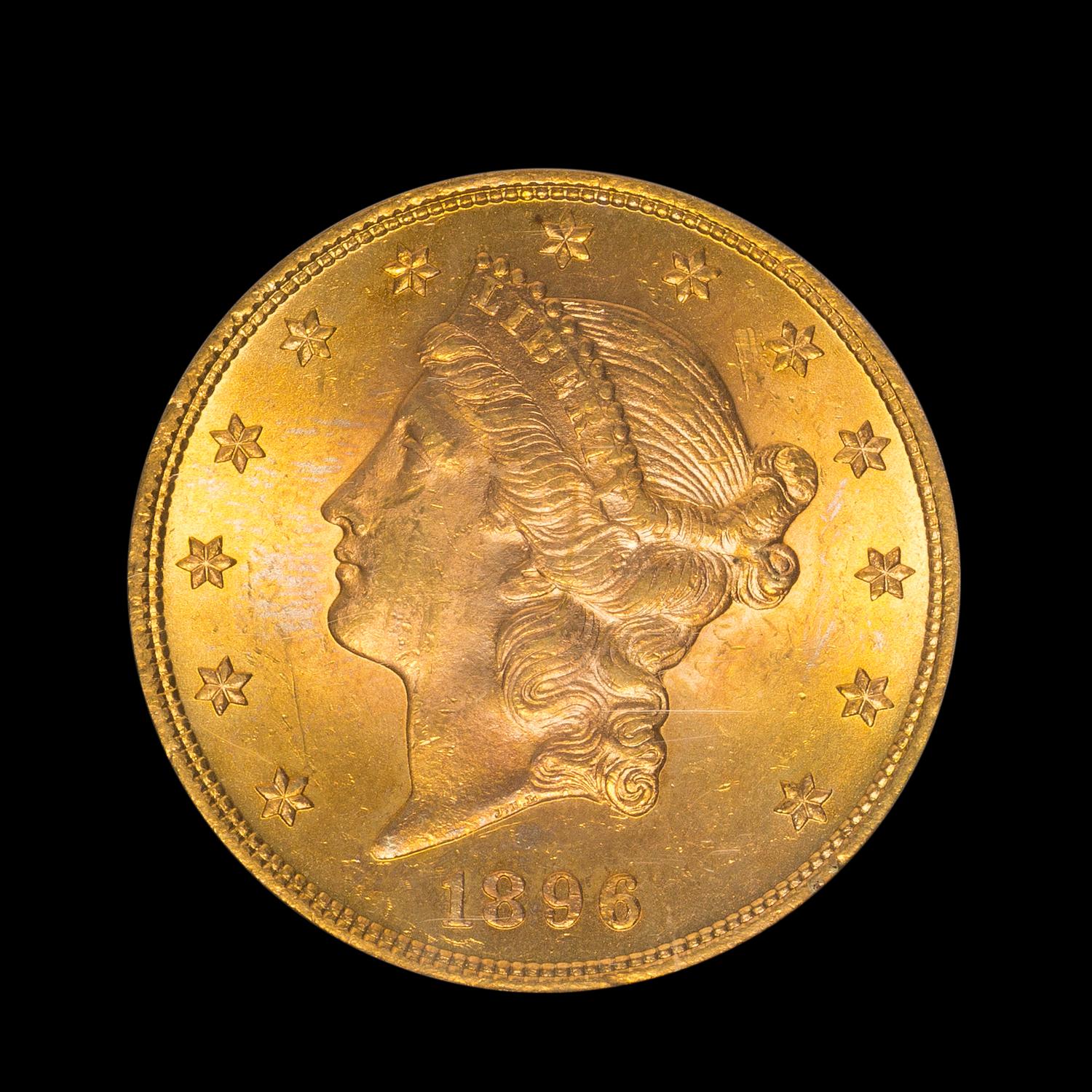 A United States 1896 Liberty Head $20 Gold Coin