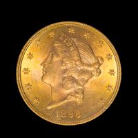 A United States 1896 Liberty Head $20 Gold Coin