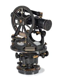 [SCIENCE & TECHNOLOGY]. W. & L.E. Gurley surveyor's transit and tripod, plus.