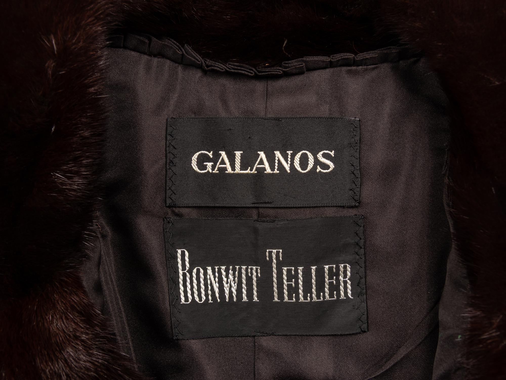 GALANOS, RANCH MINK FUR COAT