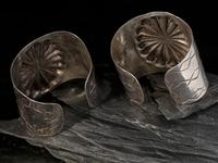 Navajo Wide Silver Cuff Bracelets