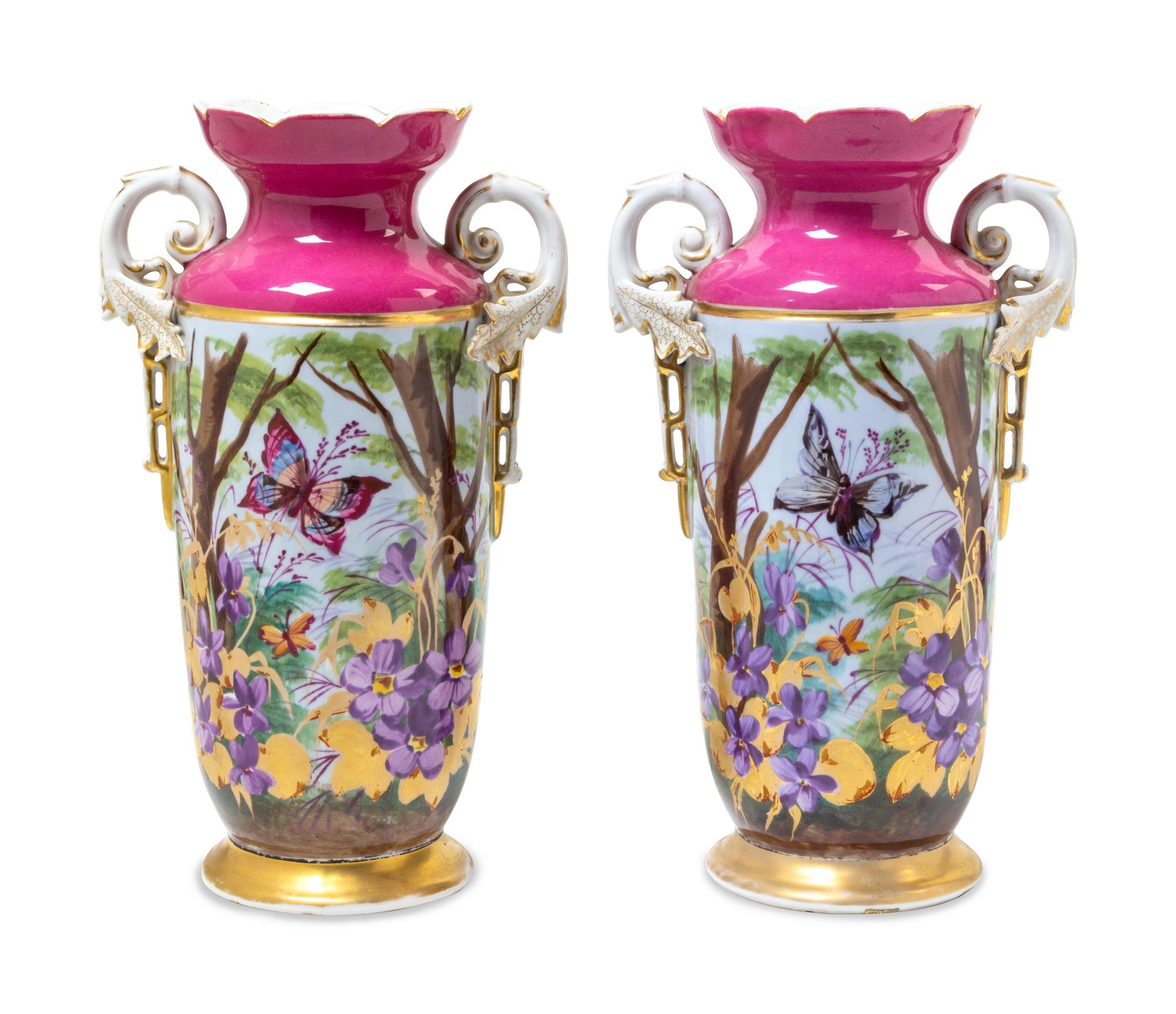 A Pair of Victorian Porcelain Vases