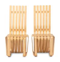 Pair of High Sticking Chairs c. 1992 Knoll, USA