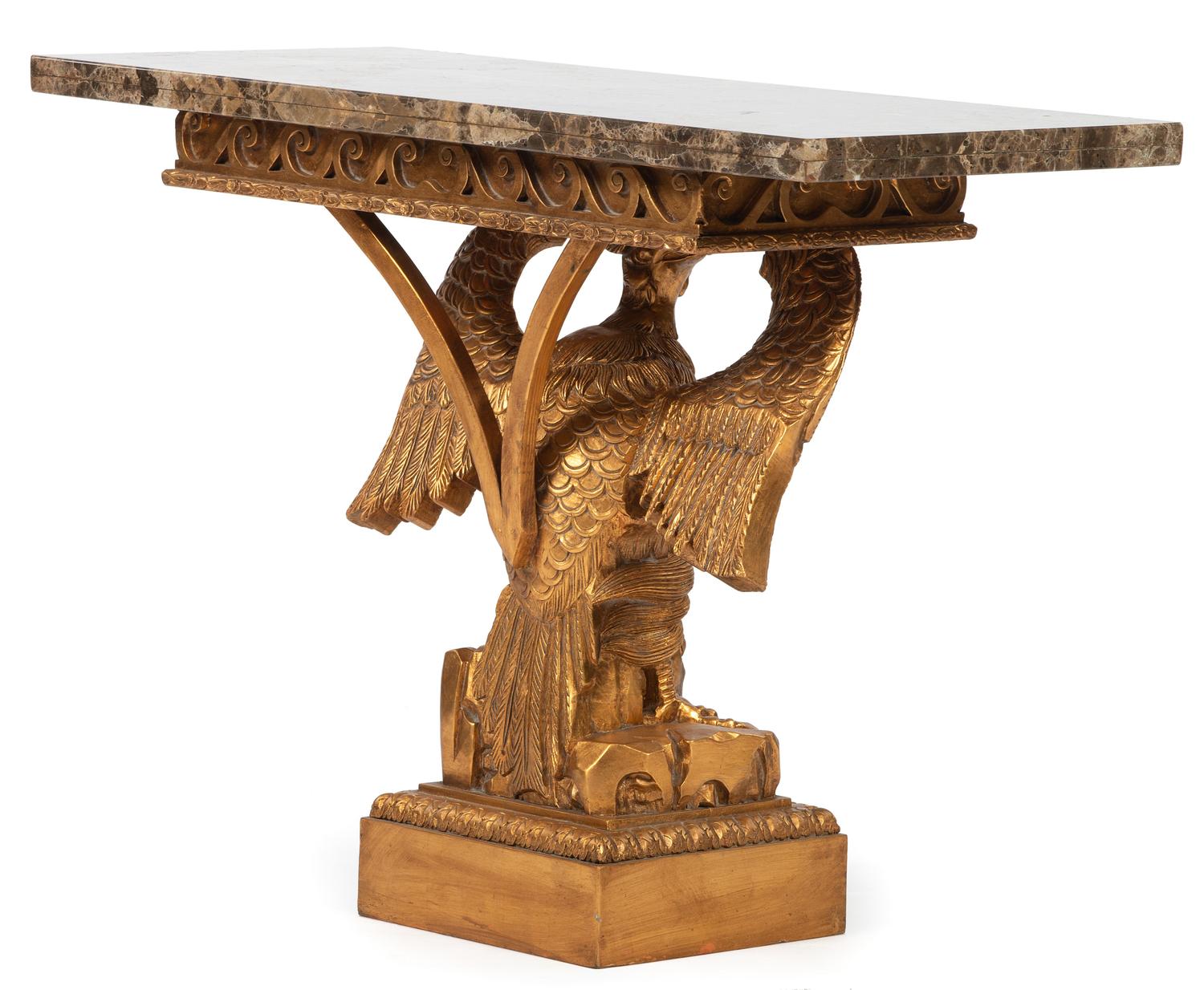 A George II Style Giltwood Marble-Top Console Table