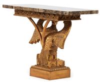 A George II Style Giltwood Marble-Top Console Table