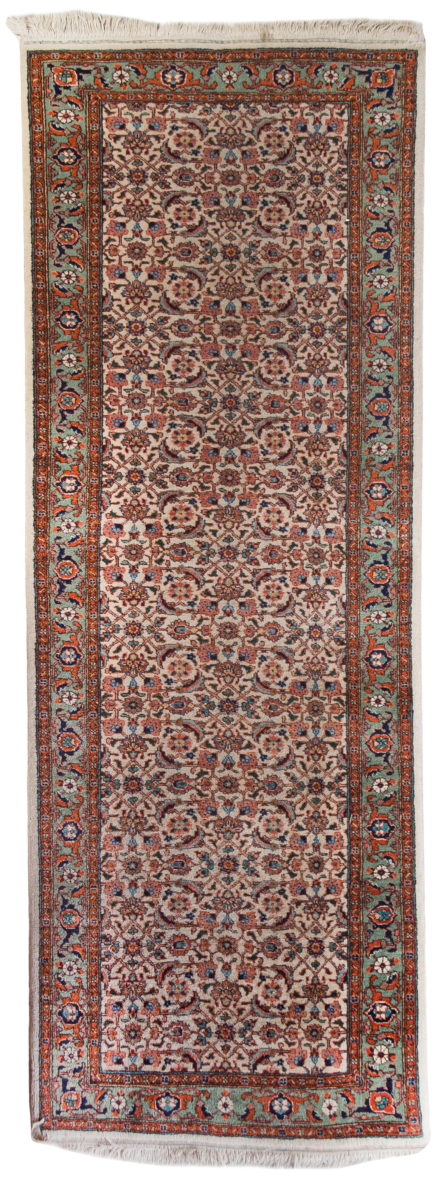 An Isfahan Wool Runner 7 feet 6 inches x 2 feet 7 inches.