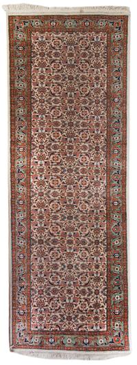 An Isfahan Wool Runner 7 feet 6 inches x 2 feet 7 inches.