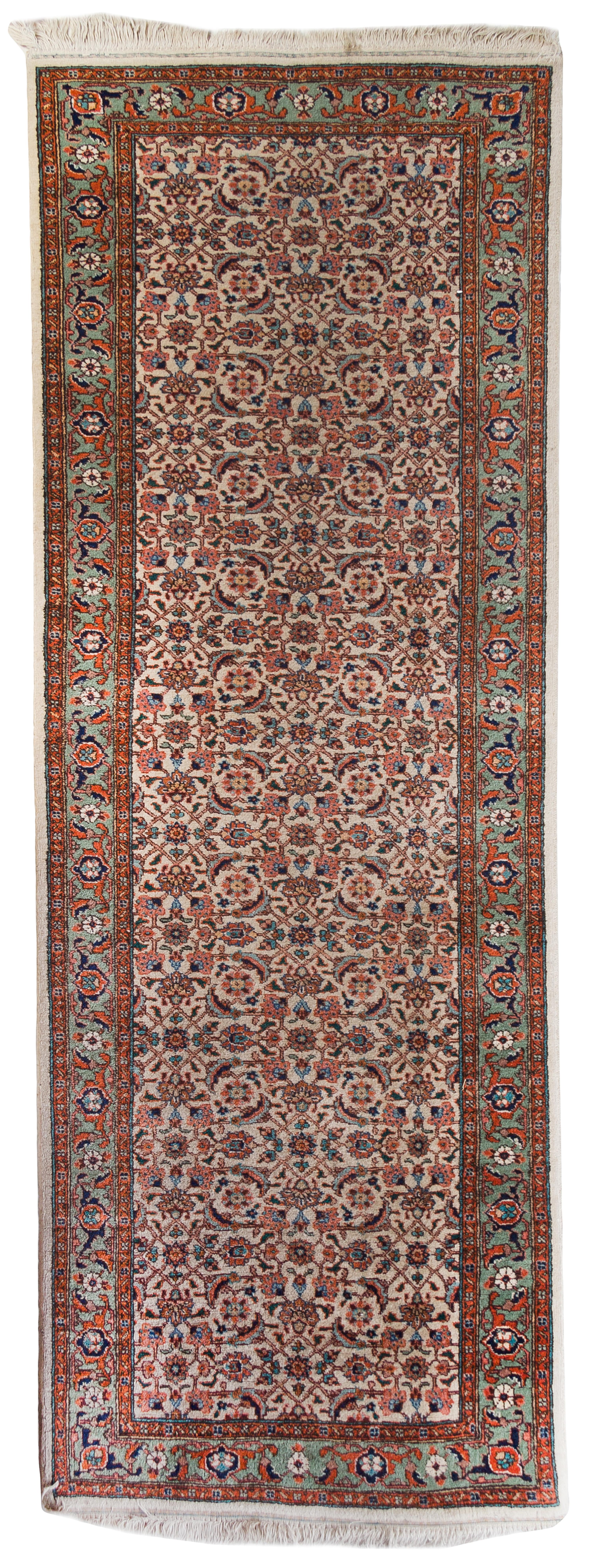 An Isfahan Wool Runner 7 feet 6 inches x 2 feet 7 inches.