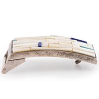 Silver and Mosaic Inlay Belt Buckle