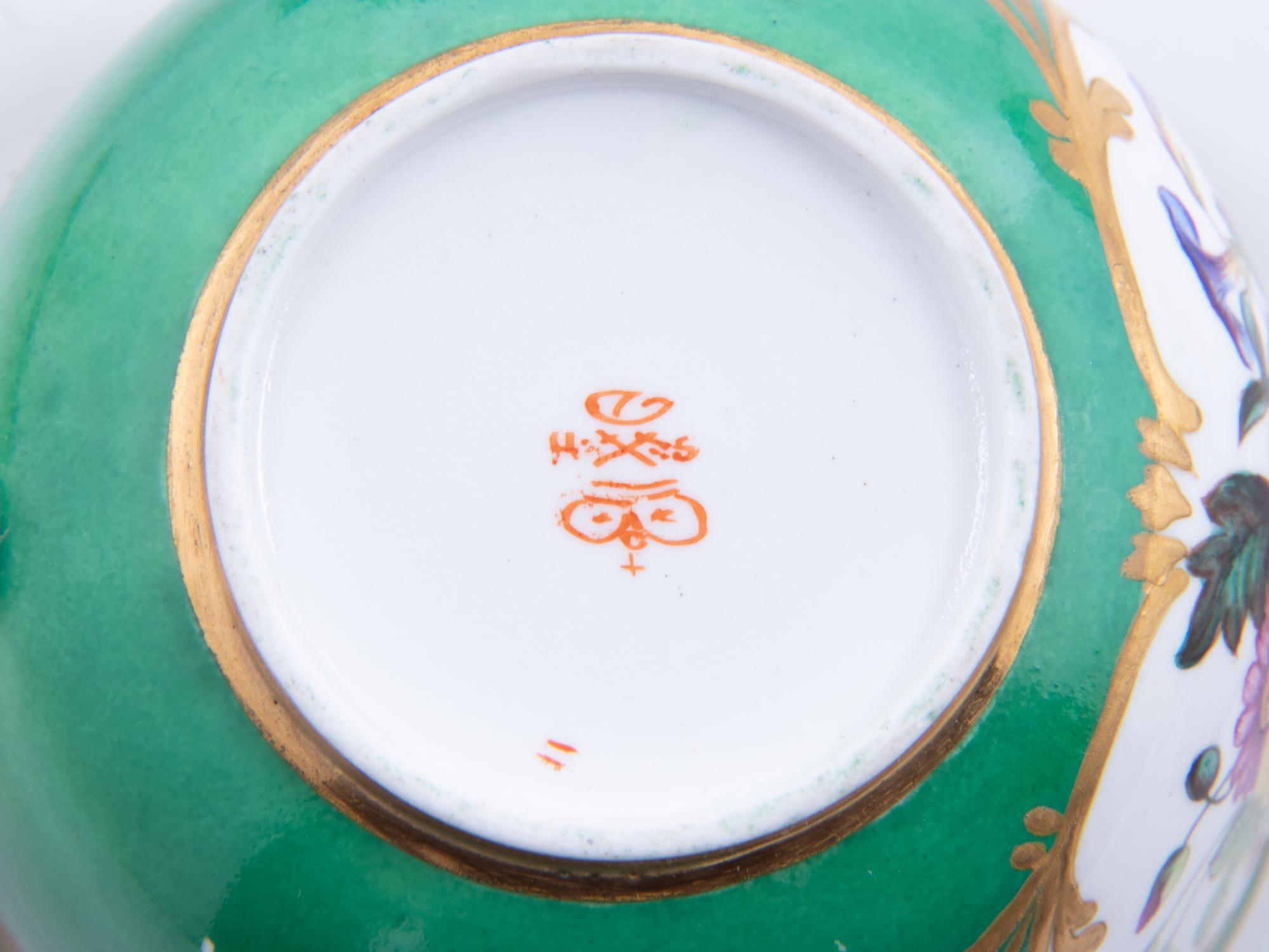 A Derby Painted and Parcel Gilt Porcelain Tea Service