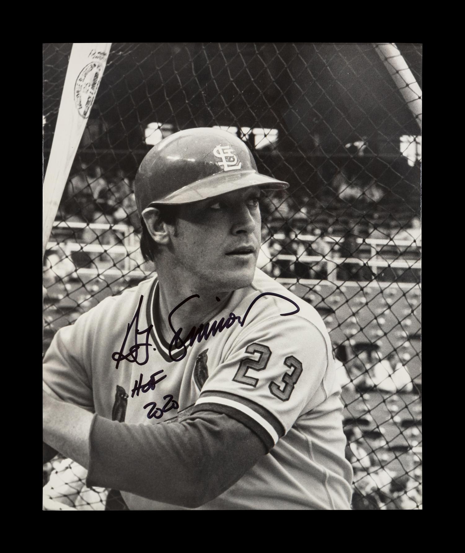**** REMAINING ITEMS NOW OFFERED IN 376988/26 **** **** BASEBALL CARDS FROM THIS GROUP NOW BEING OFFERED IN #376988/5 *** A Group of 20 Hall of Fame Ted Simmons Signed Autograph Items