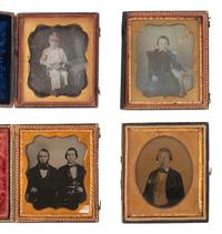 [EARLY PHOTOGRAPHY]. 21 cased images of men, women, and children, incl. children with props.