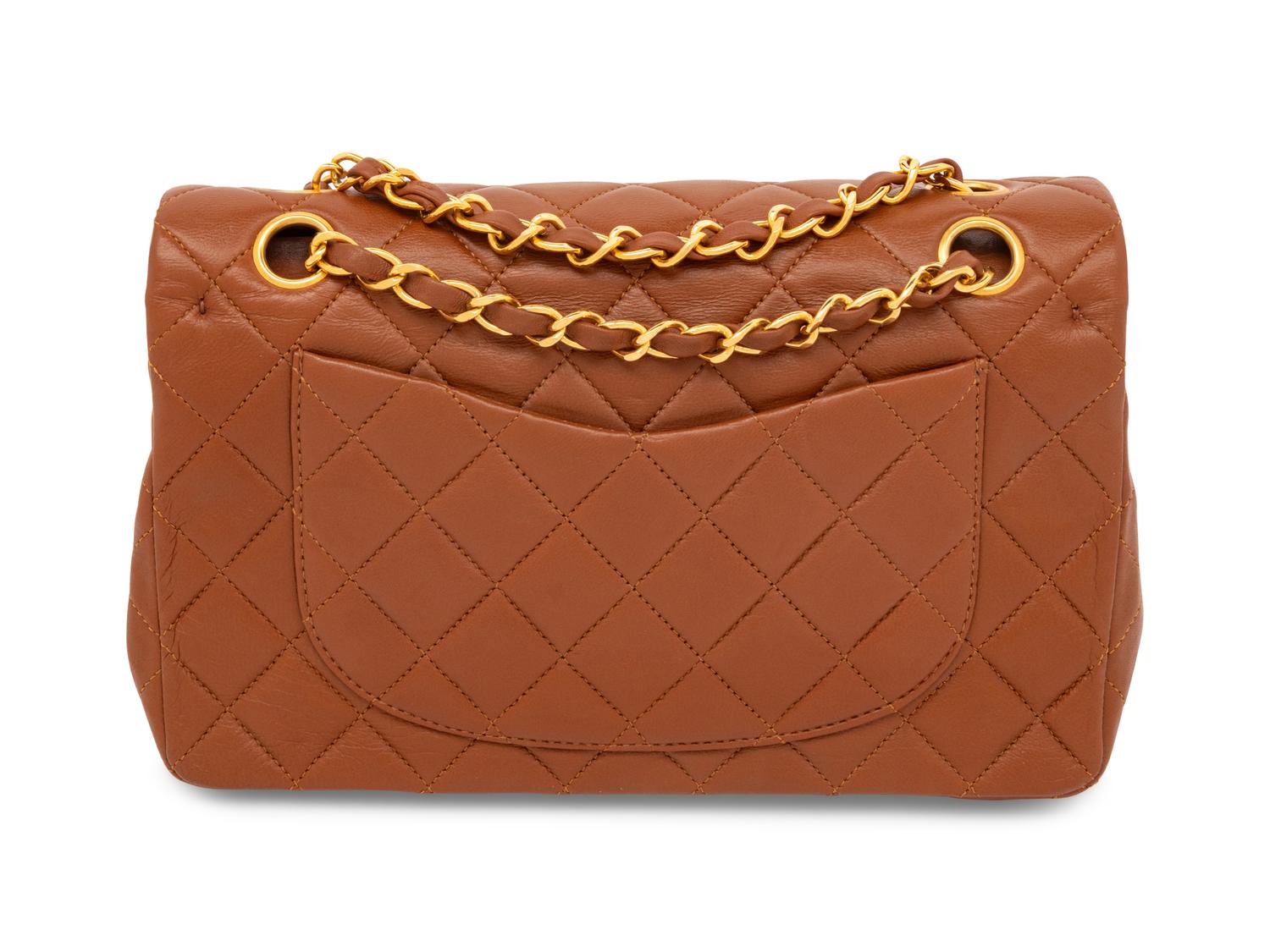 Chanel, Brown Leather Double Flap Bag