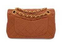 Chanel, Brown Leather Double Flap Bag