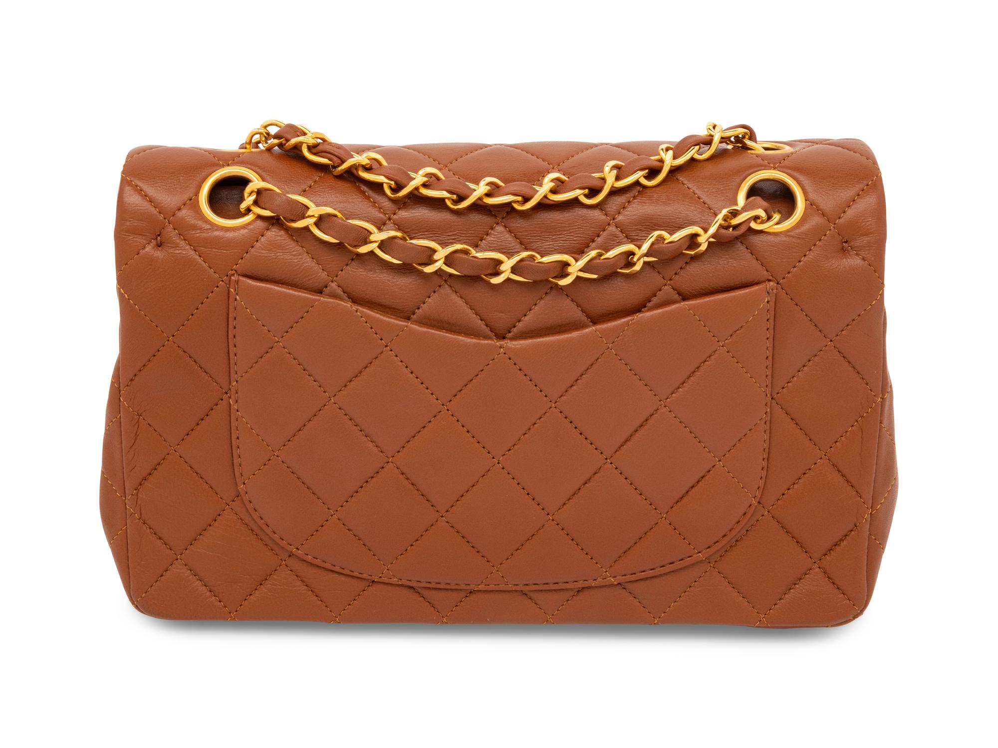 Chanel, Brown Leather Double Flap Bag
