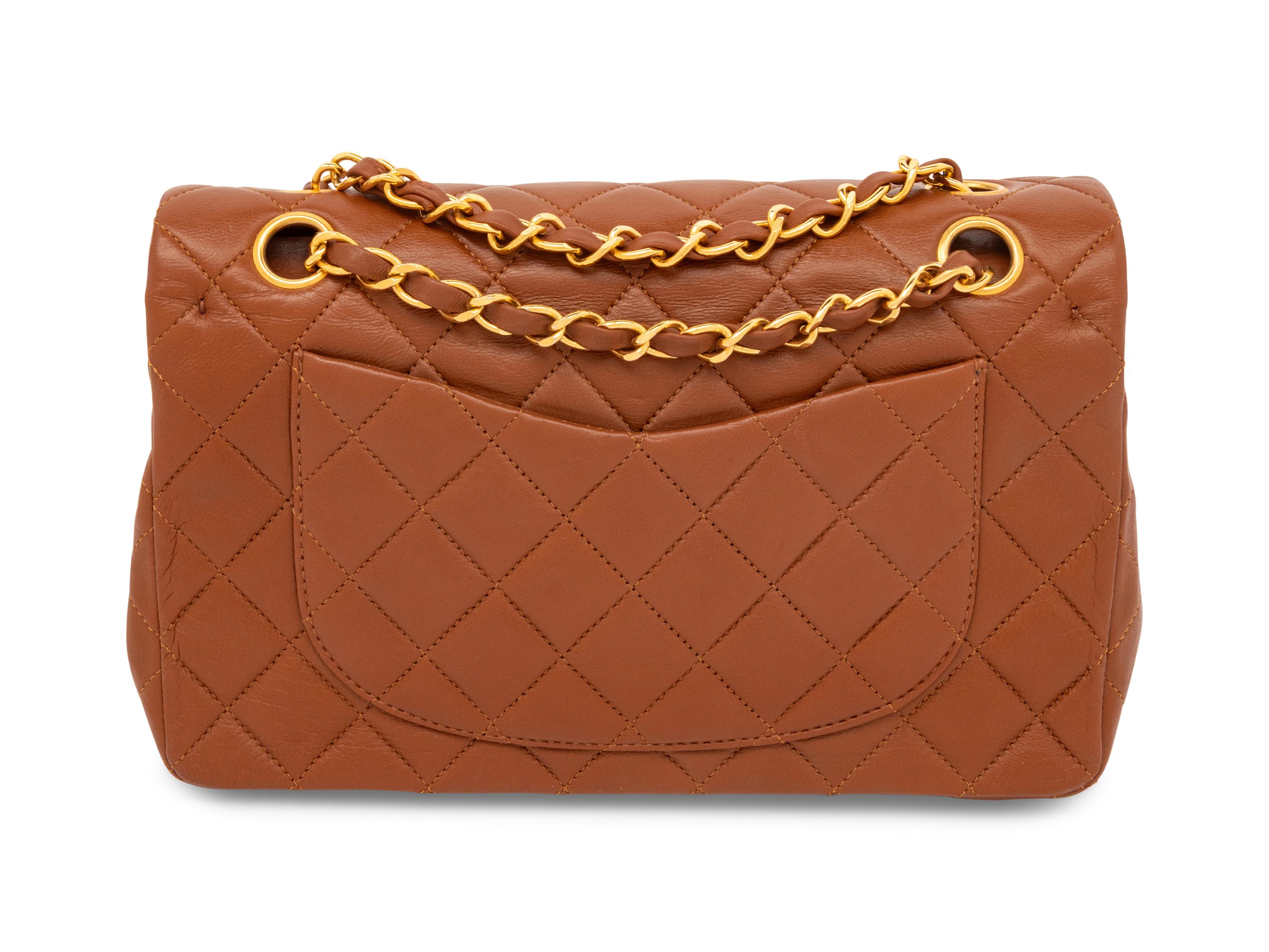 Chanel, Brown Leather Double Flap Bag