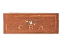 A Sailor-Made and Patriotically-Inlaid Walnut Dressing Box, Massachusetts, Mid-19th Century