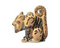 Billy Ray Hussey (B. 1955), A Glazed Pottery Figure Of A Tiger