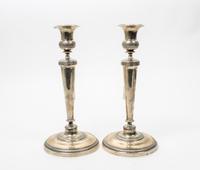 A Pair of Continental Silver Candlesticks