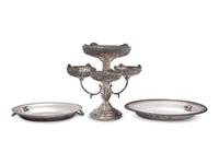 A Silver Repousse Epergne