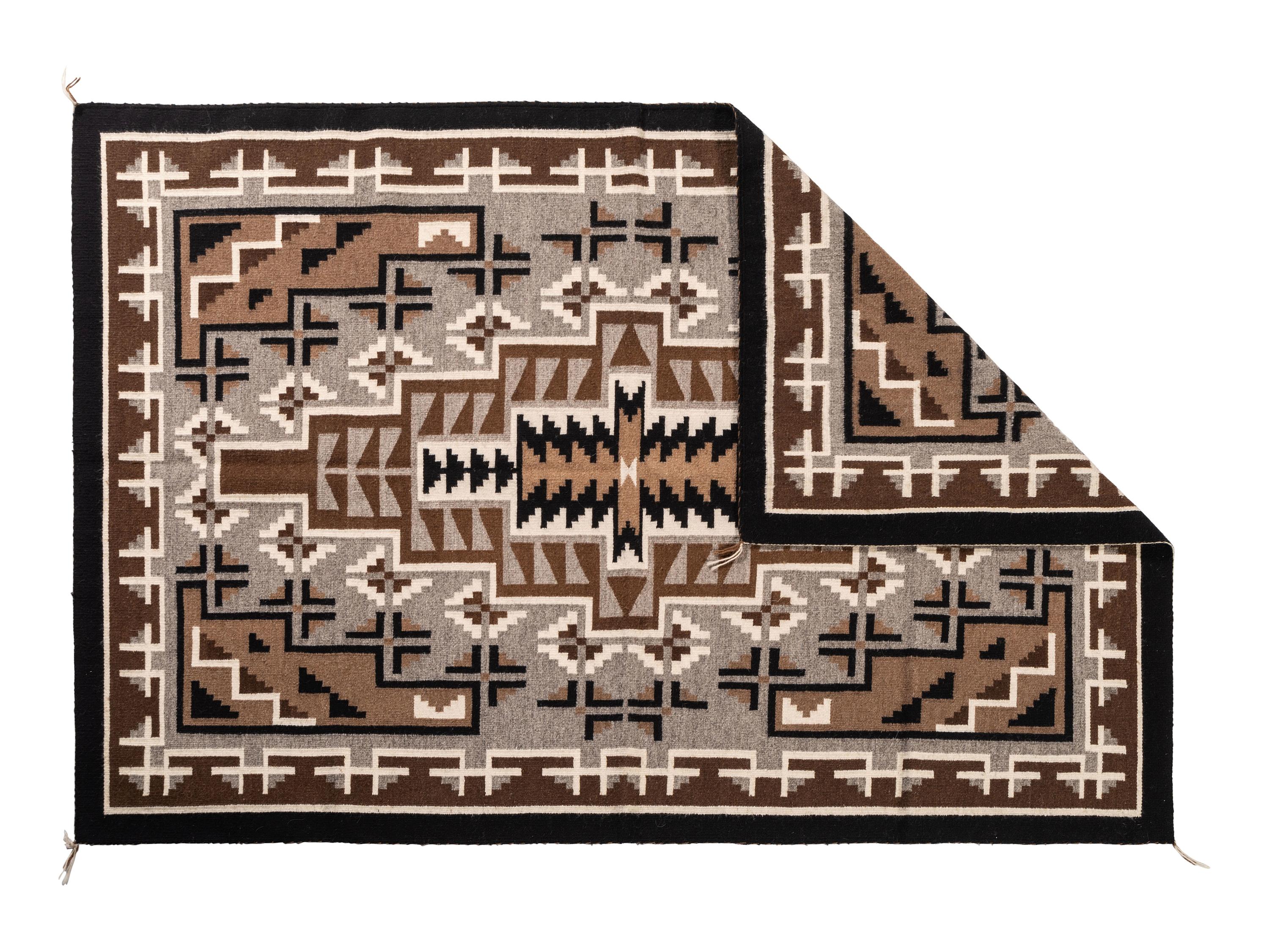 Navajo Two Grey Hills Weaving / Rug