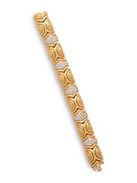 YELLOW GOLD AND DIAMOND BRACELET