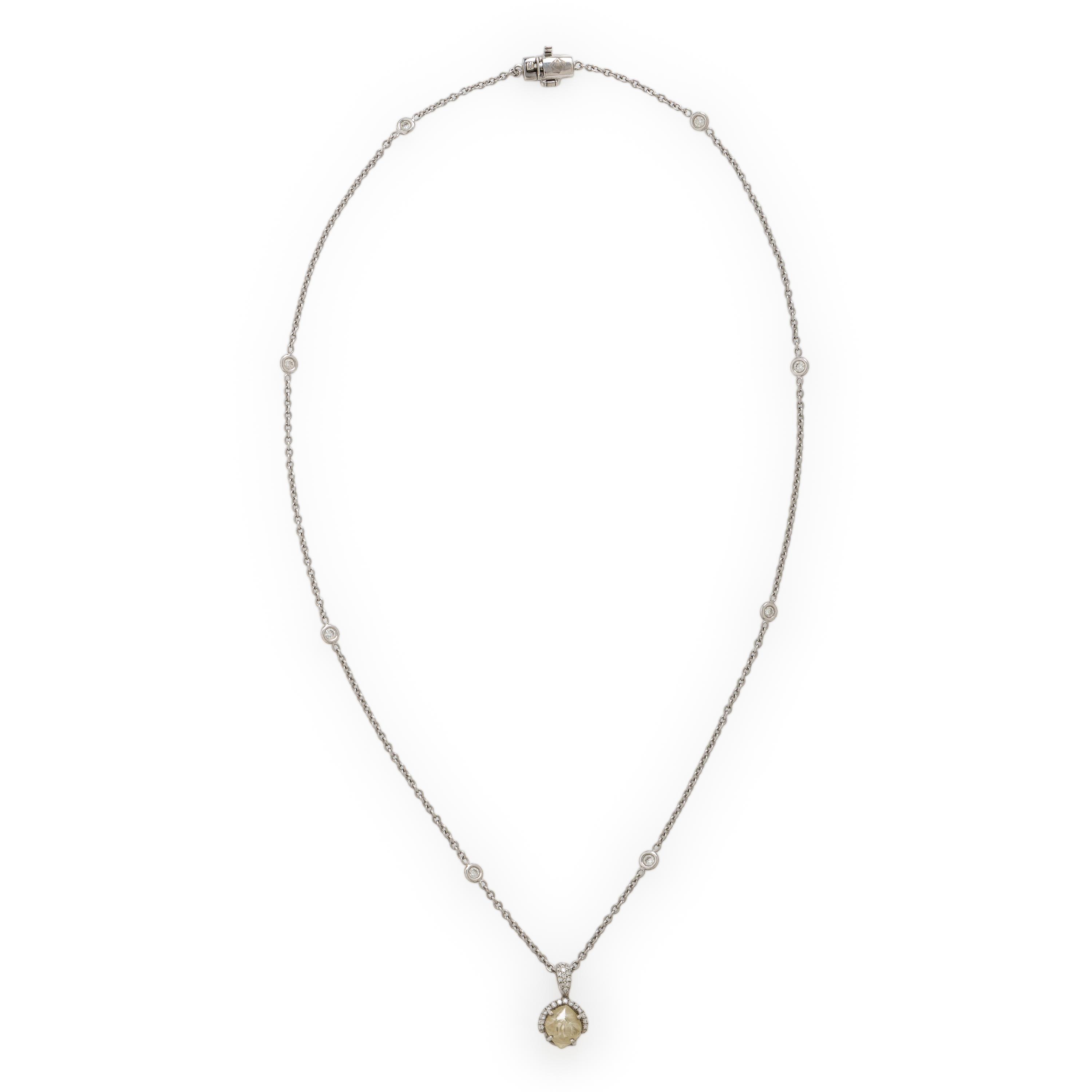 Diamond and White Gold Necklace