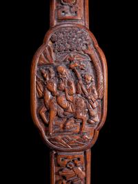 Two Chinese Carved Hardwood Ruyi Scepters
