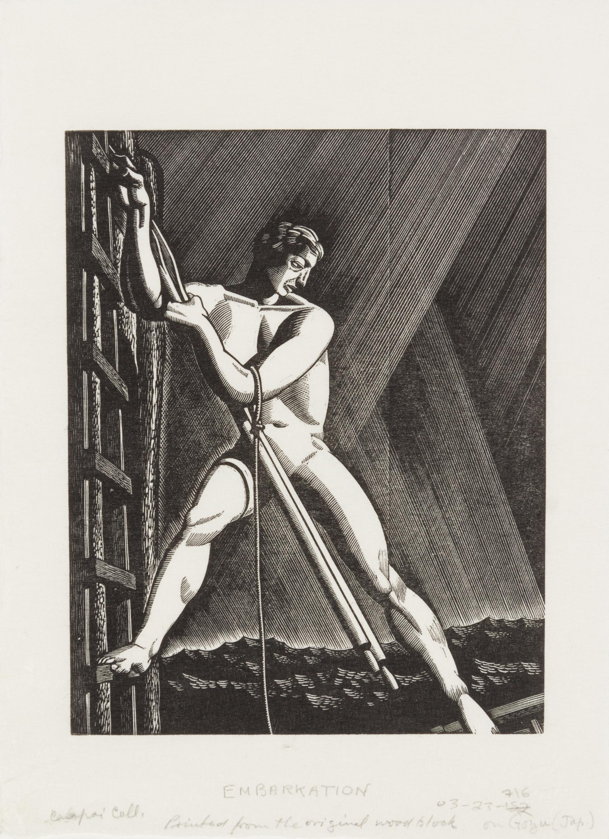 Rockwell Kent, (American, 1882-1971), Untitled (A group of 6 posthumous wood engravings printed by Letterio Calapai)