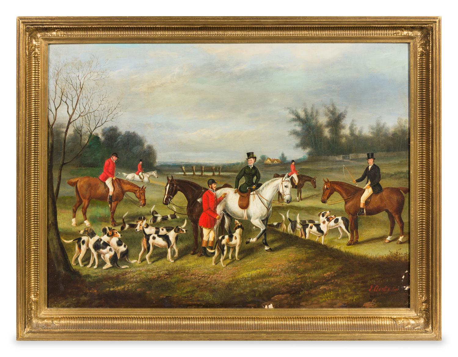 James Clark, (British, 1858-1943), Untitled (Pair of Hunt Scenes)