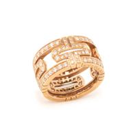 BULGARI, ROSE GOLD AND DIAMOND 'PARENTESI' RING