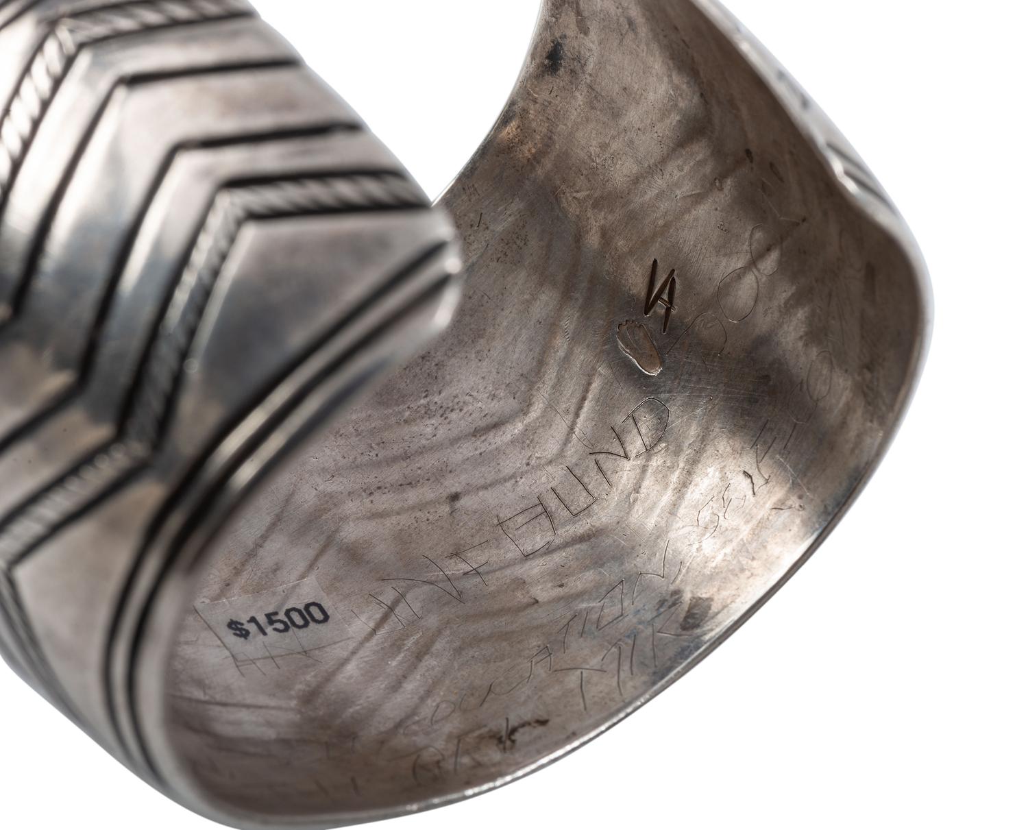 Chiseled Silver Cuff Bracelet