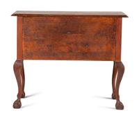 A Chippendale Shell and Fan Carved Cherrywood Ball and Claw Foot Dressing Table