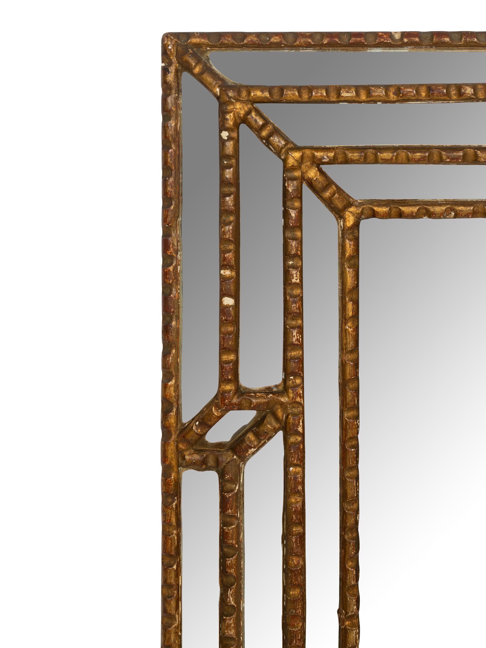 A Venetian Giltwood Parclose Mirror