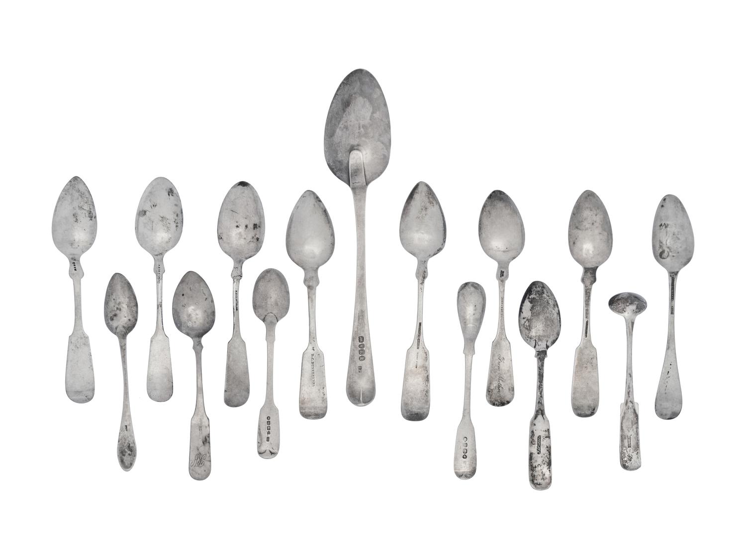 A Large Collection of Silver Spoons