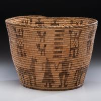 Akimel O'odham Basketry Olla, with Figures