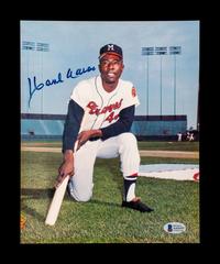 A Hank Aaron Milwaukee Braves Signed Autograph Photograph (BAS Beckett Authentication Services Certified),