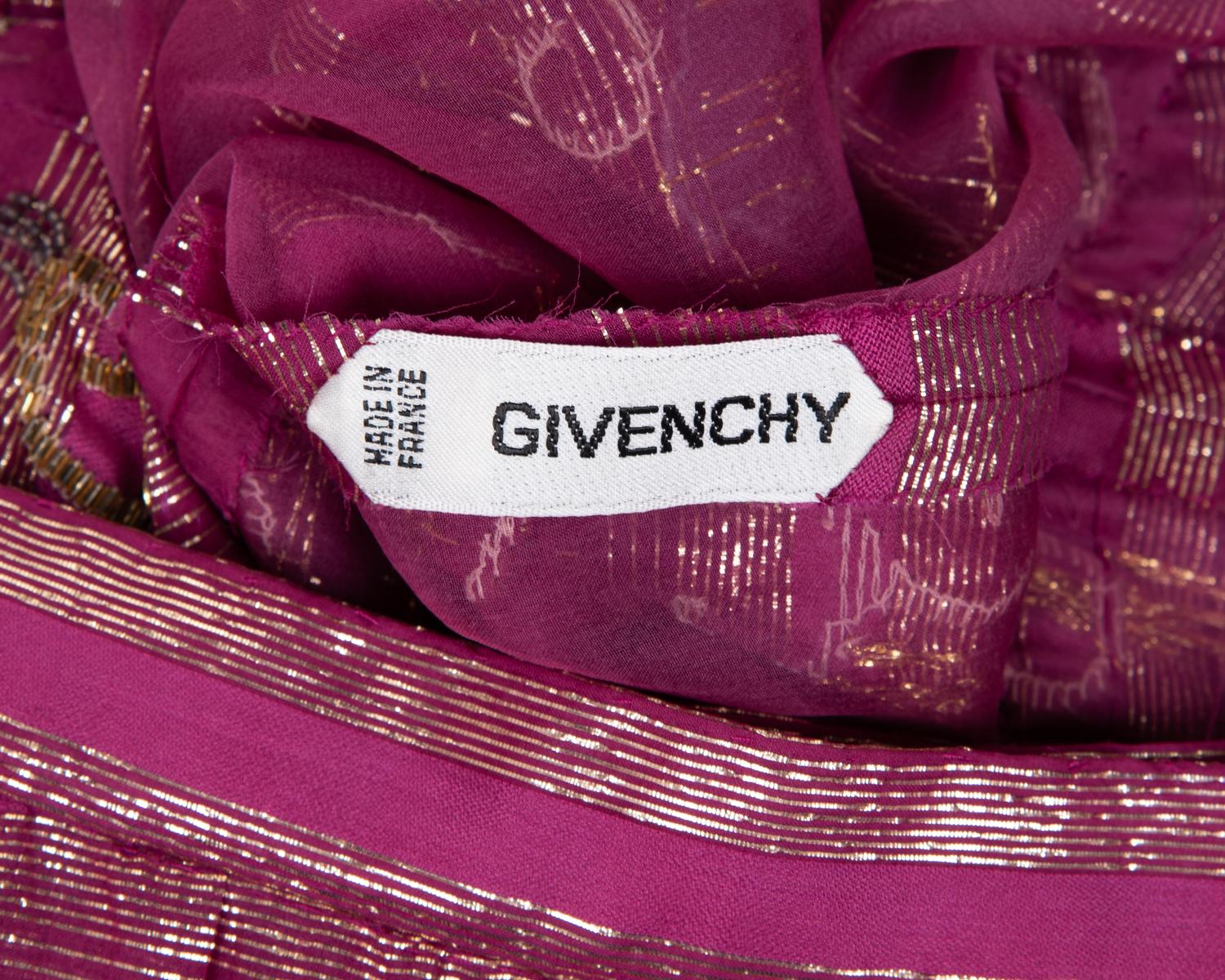Givenchy Haute Couture Embroidered Skirt Ensemble with Fur Trim, c. 1977
