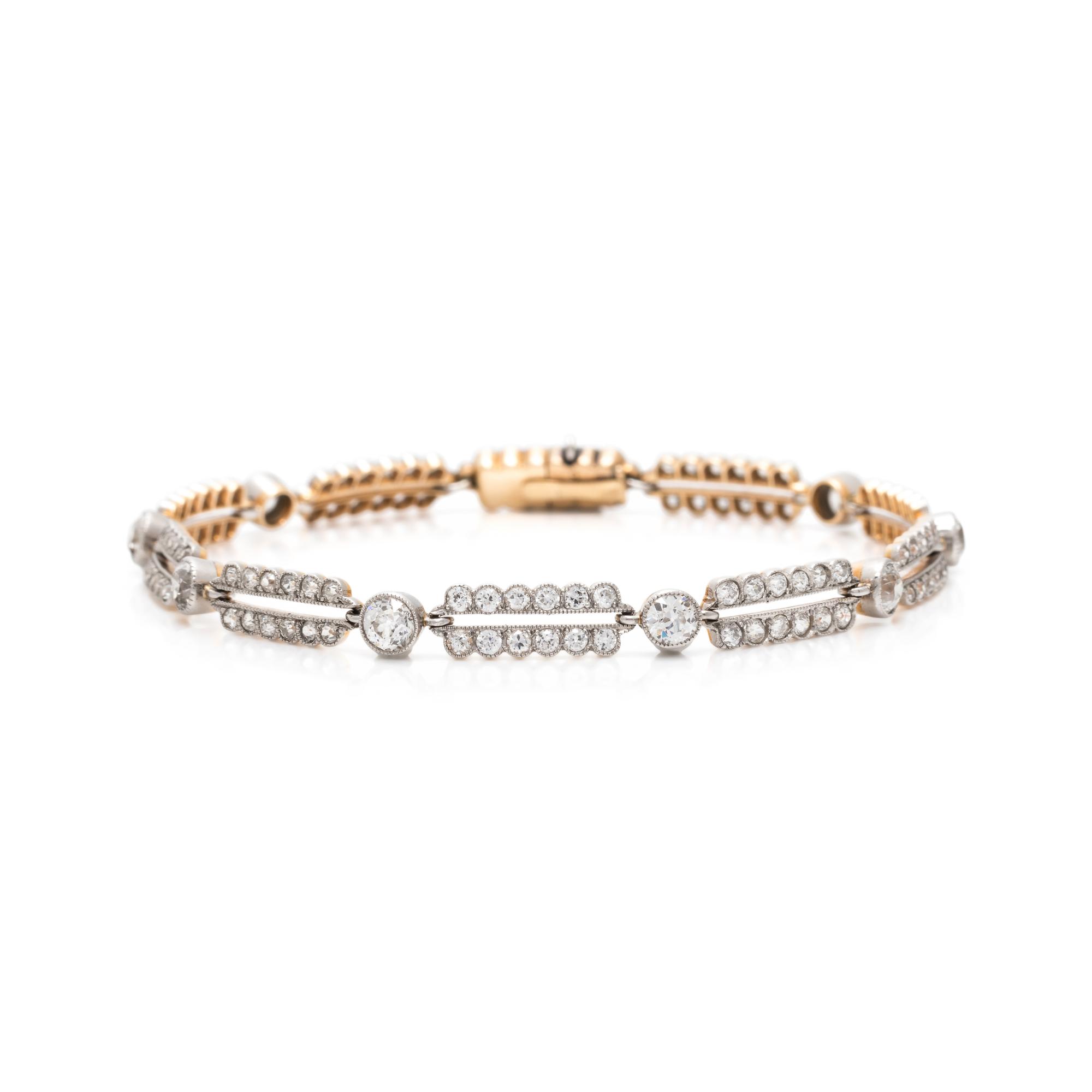 MARCUS & CO., ANTIQUE, DIAMOND BRACELET