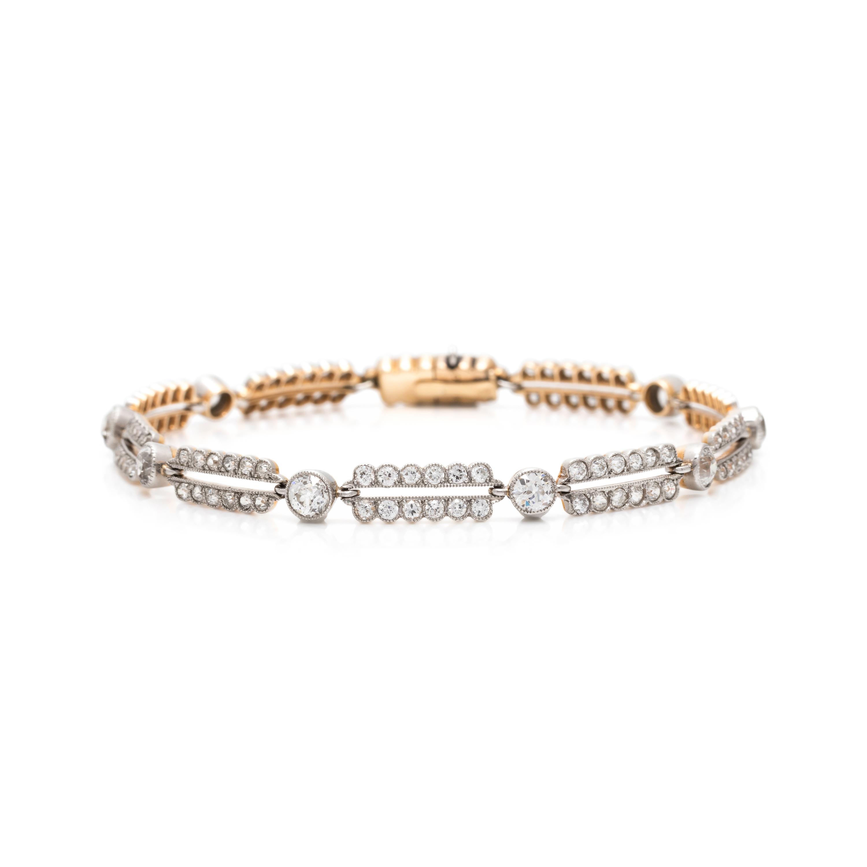 MARCUS & CO., ANTIQUE, DIAMOND BRACELET