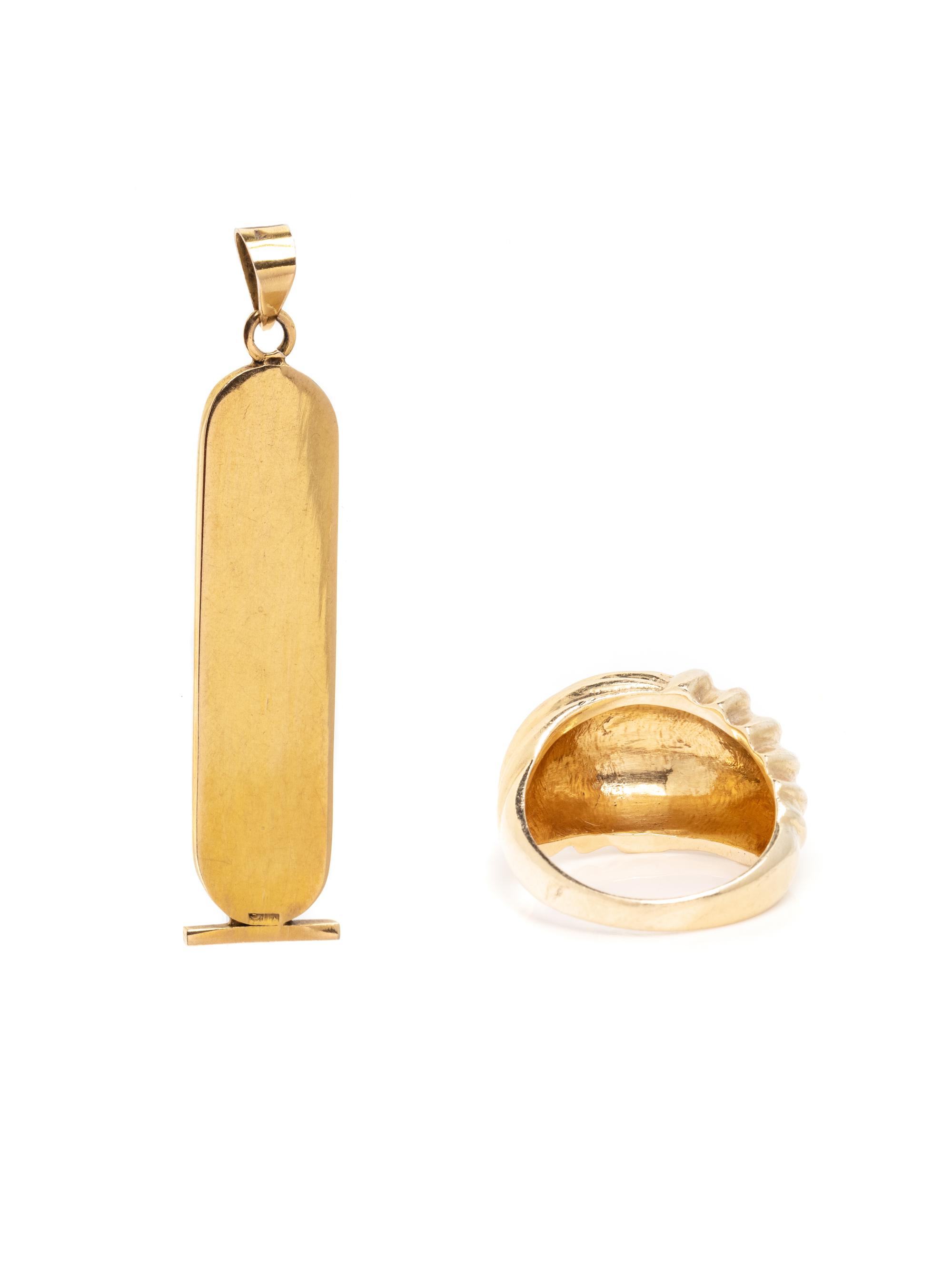 COLLECTION OF YELLOW GOLD JEWELRY