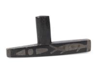 Great Lakes Steatite Pipe Bowl, with Catlinite and Lead Inlay