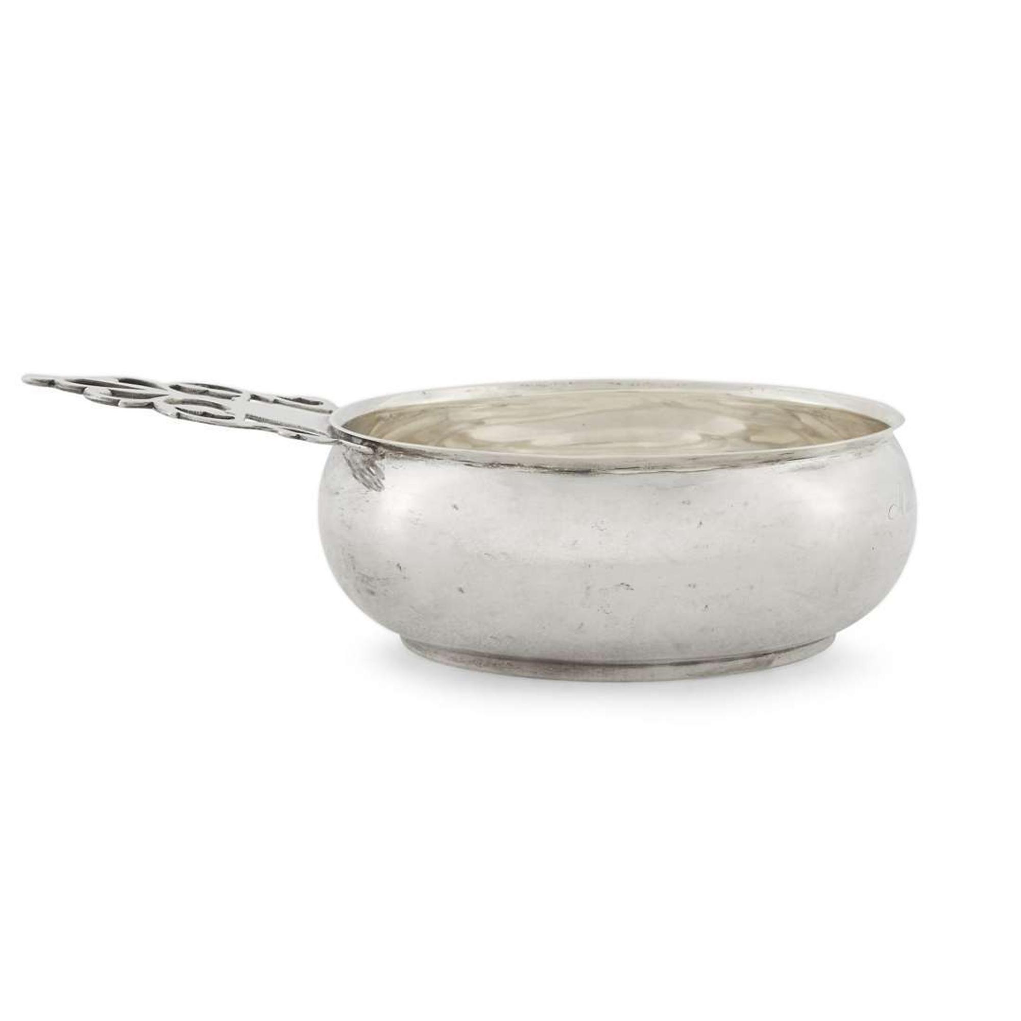 Silver porringer Inscribed and dated, "Mary Francis Parker from Abbott Lawrence dec. 10 1833"