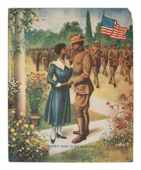 [AFRICAN AMERICANA - WORLD WAR I]. Colored Man is No Slacker . Chicago, IL: E.G. Renesch, 1918.