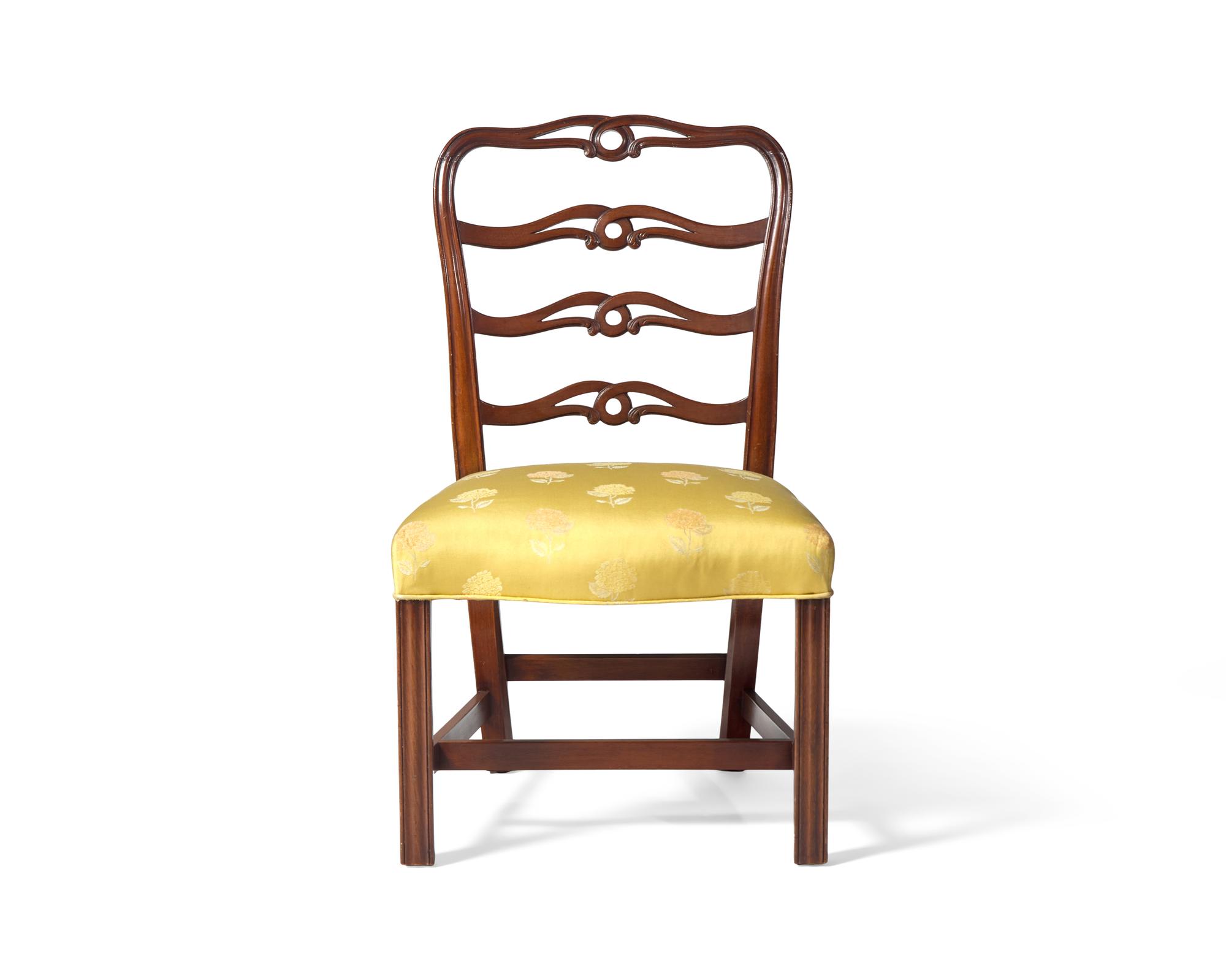 A Chippendale Style Mahogany Ribbon-Back Side Chair