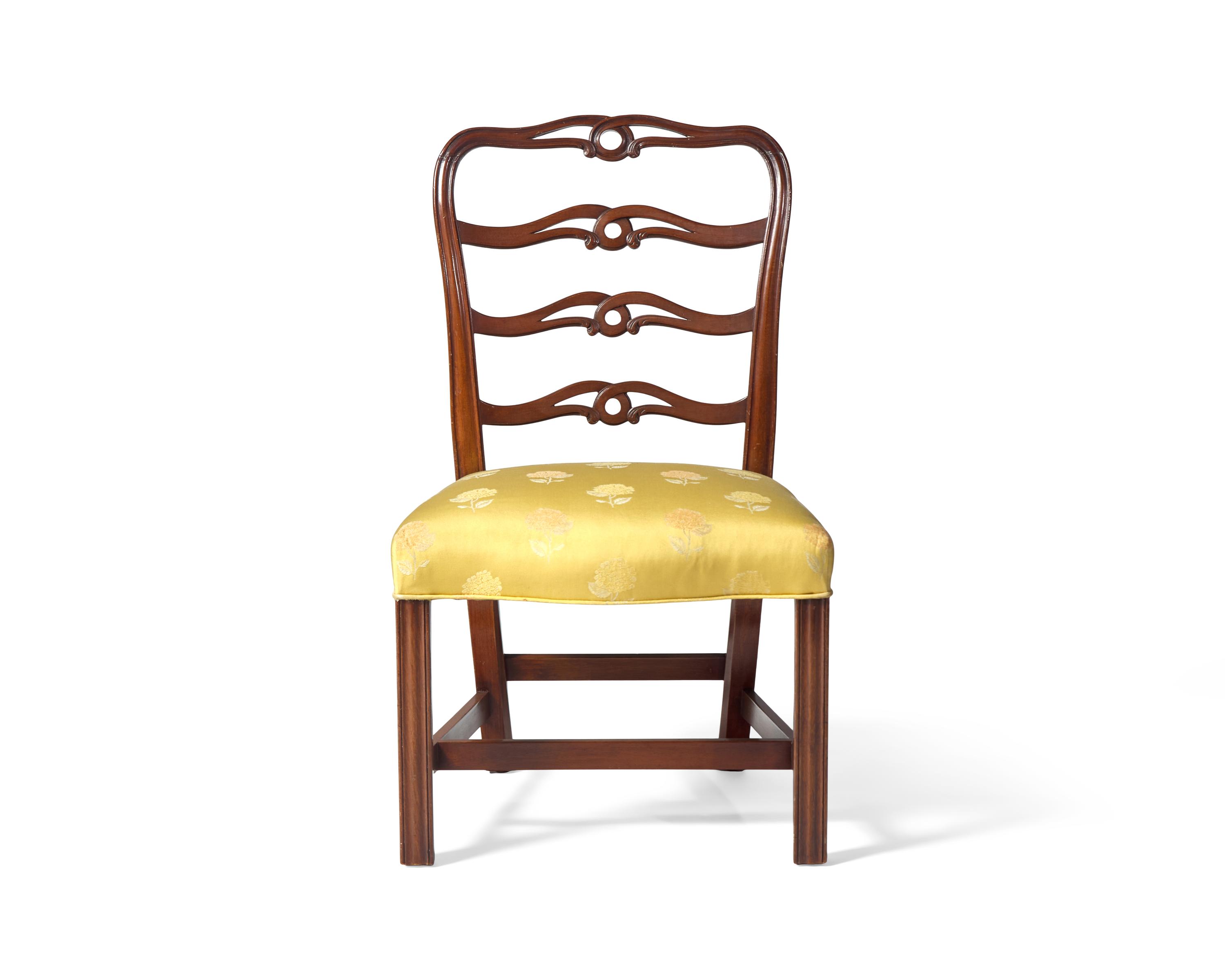 A Chippendale Style Mahogany Ribbon-Back Side Chair