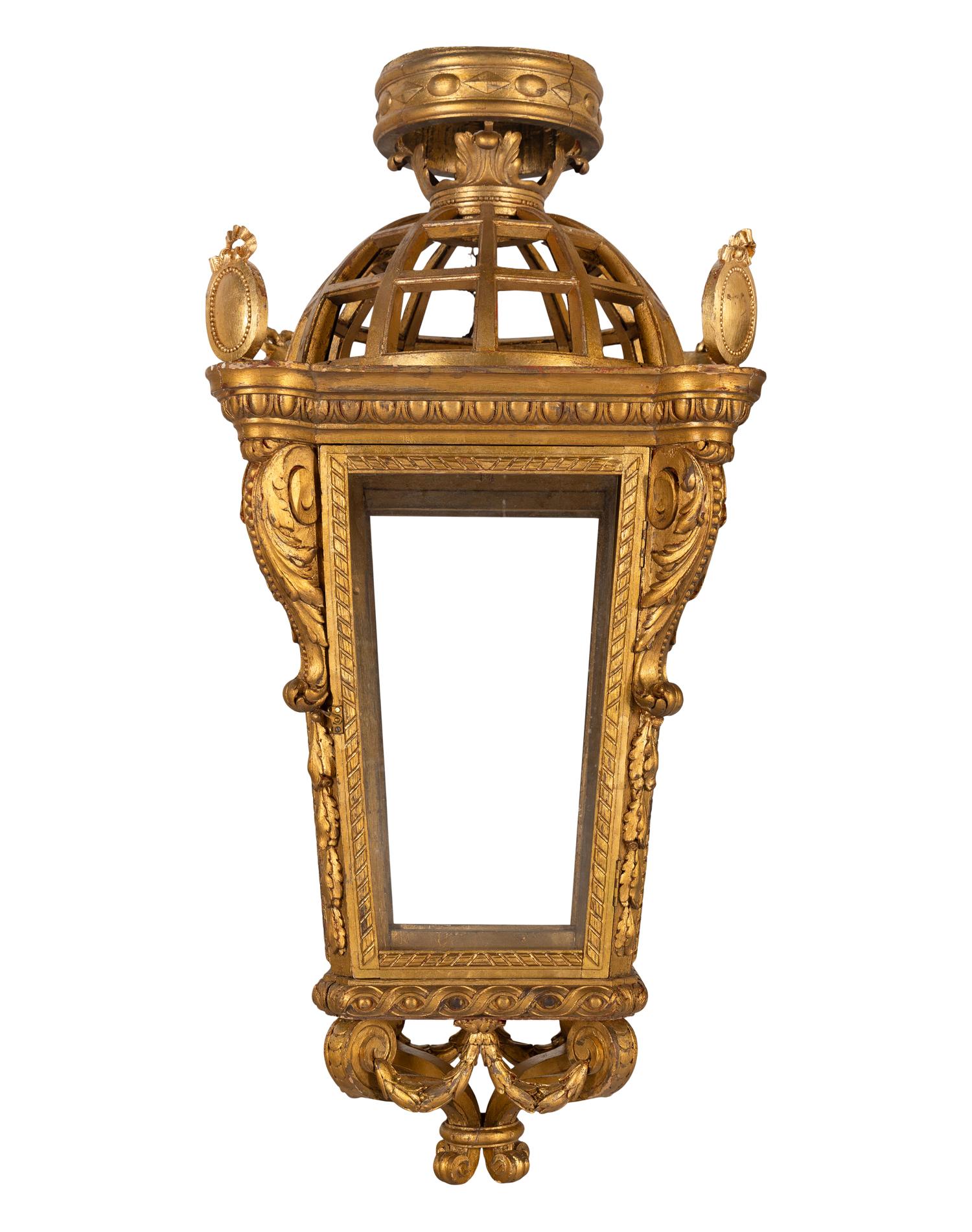 A Large Carved Giltwood Lantern from Whitemarsh Hall