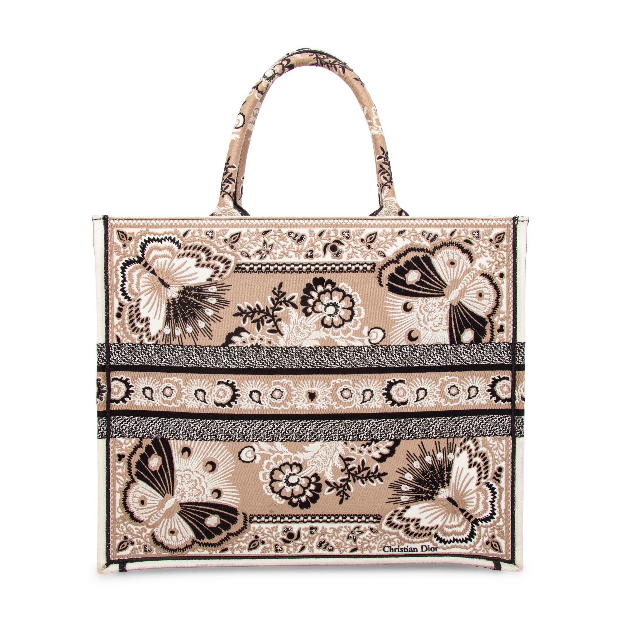 CHRISTIAN DIOR, LARGE BUTTERFLY BOOK TOTE