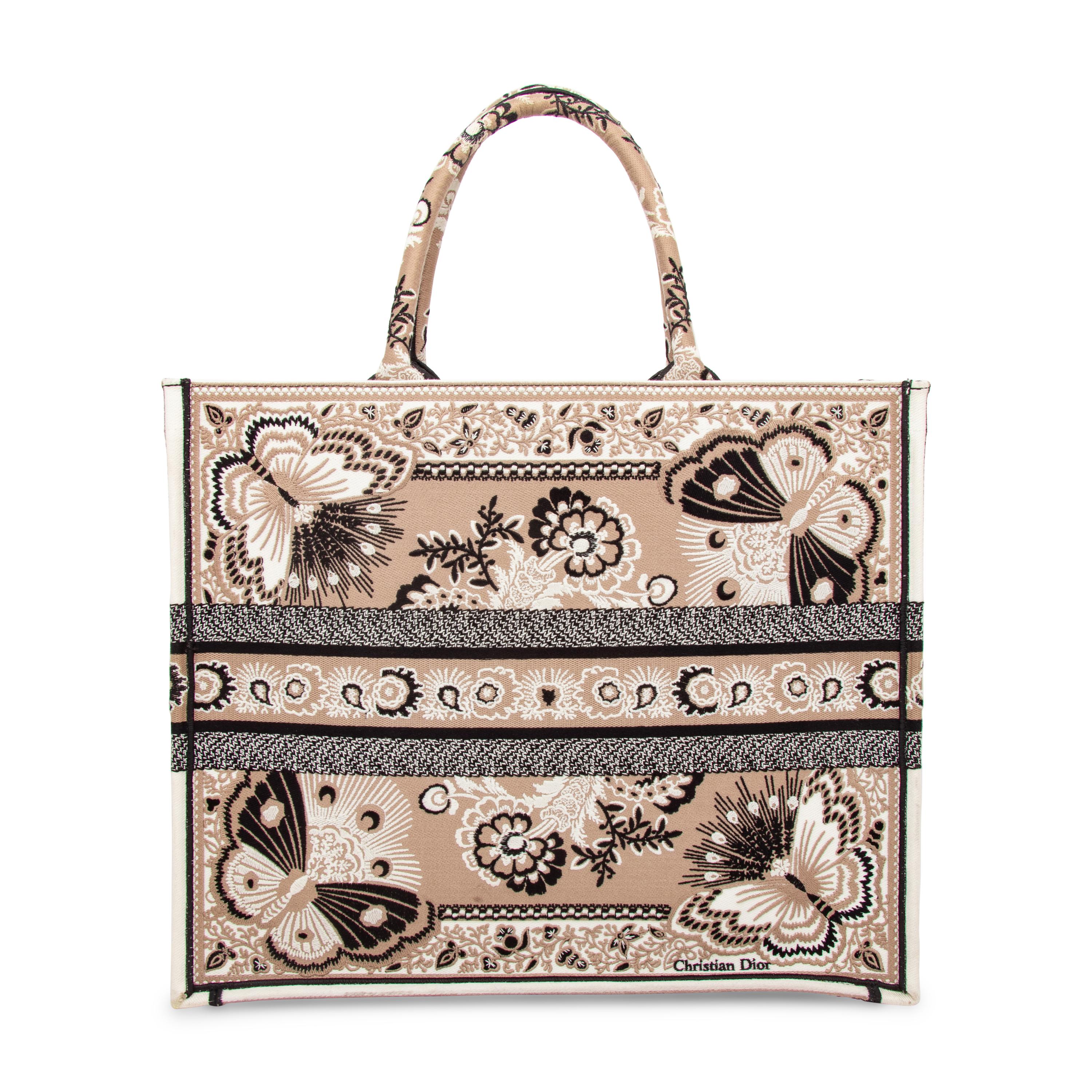 CHRISTIAN DIOR, LARGE BUTTERFLY BOOK TOTE