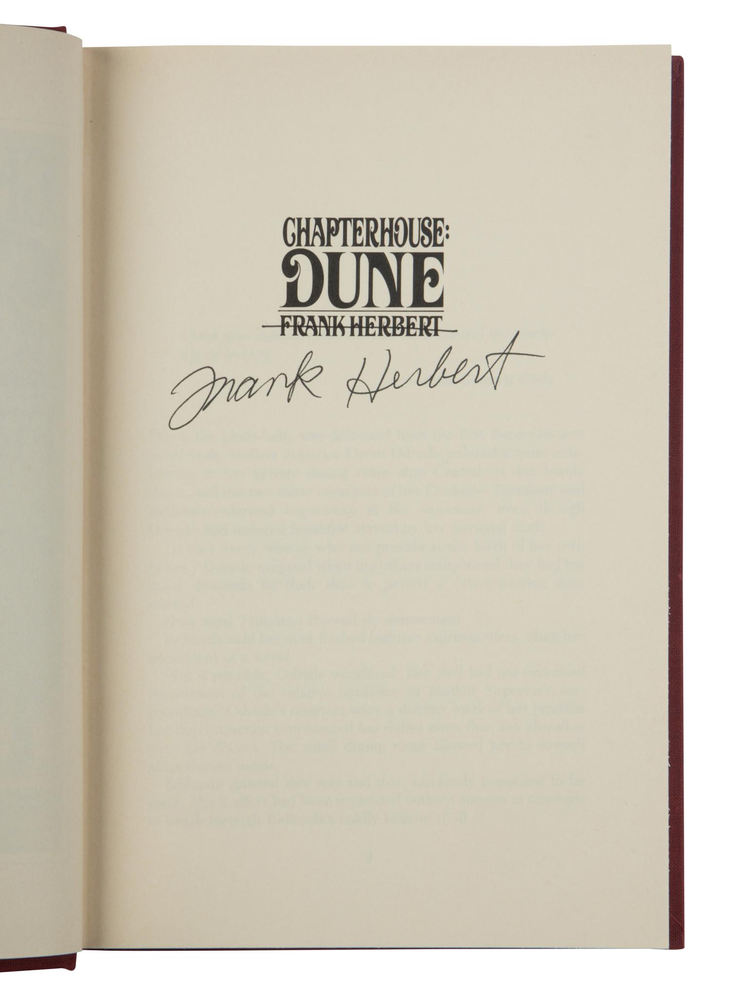 HERBERT, Frank (1920-1986). Chapterhouse: Dune . New York: G.P. Putnam's, 1985.
